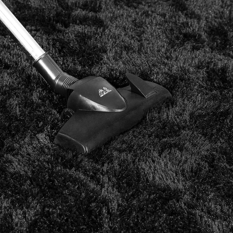 AROGAN 5x8 Feet Luxury Large Area Rugs for Living Room, Super Soft Fluffy Bedroom Rug, Black Shaggy Rug for Kids Girls Playroom Dorm Room, Shag Fuzzy Plush Carpets for Teen Nursery - Image 4